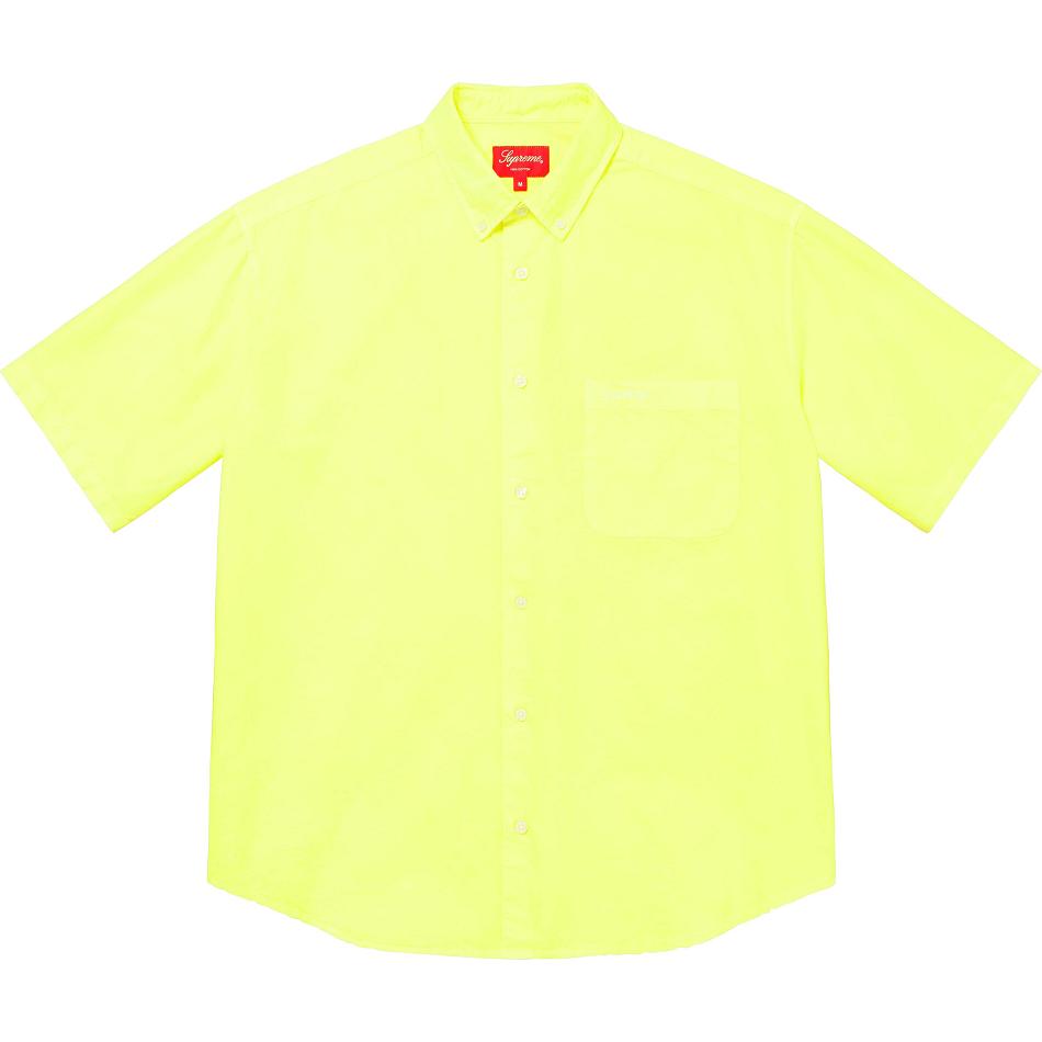 Camisas Supreme Loose Fit S/S Oxford Amarillo | Supreme 247QZ